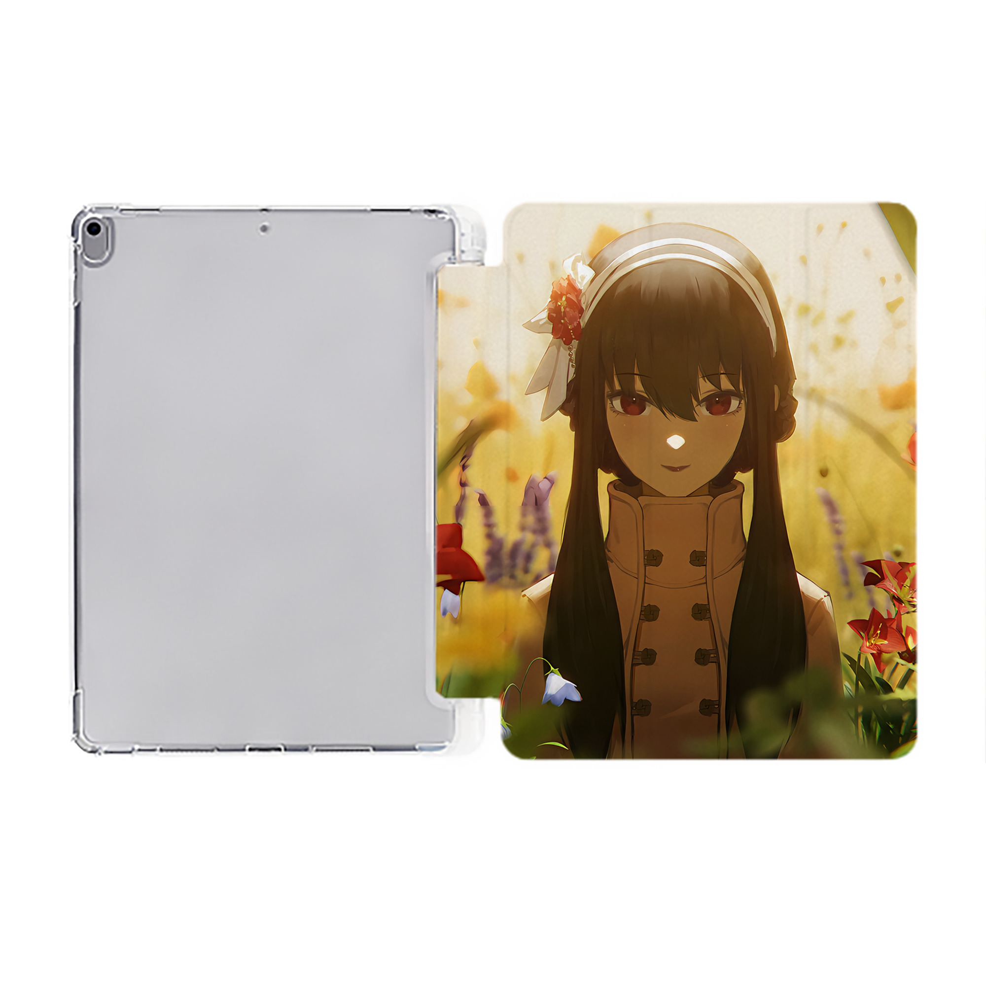 （画像用） SPY×FAMILY间谍家家酒 IPad ケース ペン収納付き 三つ折りスタンド PUレザー×シリコン 対応機種9.5/10.5/10.9インチ